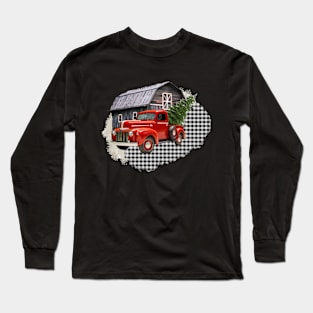 Christmas Red Truck Long Sleeve T-Shirt